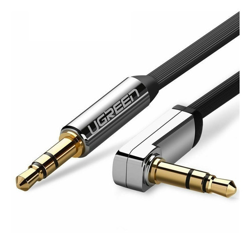 Cable Auxiliar 90° Audio Estéreo Macho Jack 3.5mm 2 Metros