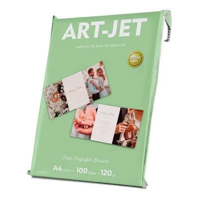 Papel Ilustración Inkjet Brillo 120 Grs A4 100 Hojas Art-jet | Envío gratis