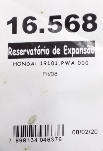 Deposito Agua Radiador Honda Fit -08 Florio 85-16568 Foto 3