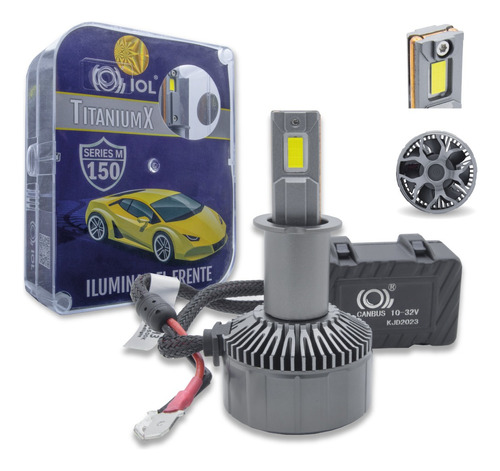 Kit Focofaro Hiper Led Canbus Entrada H3 Ventilador Luz Fija