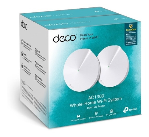 Sistema Wifi Malla Tp-link Deco M5(2-pack) Todo Hogar Ac1300