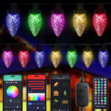 Luces De Navidad Inteligentes C9 Rgb, 66 Pies, 100 Luces Led