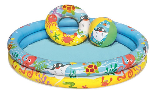 Alberca Inflable Redondo Bestway 51124 137l Multicolor