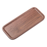 Muso Wood Bandeja De Madera Maciza De Nogal, Platos Rectangu