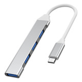 4 Puertos Hub Usb Adaptador Para Laptop Usb 3.0 Tipo C 5gbps