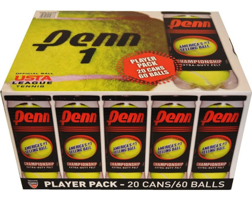 Caja Con 60 Pelotas De Tenis Penn 20 Botes