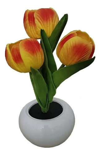 Lámpara De Maceta De Tulipanes De Simulación De Luz De Flor