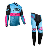 Conjunto Calça E Camisa Infantil Race Amx Motocross Trilha