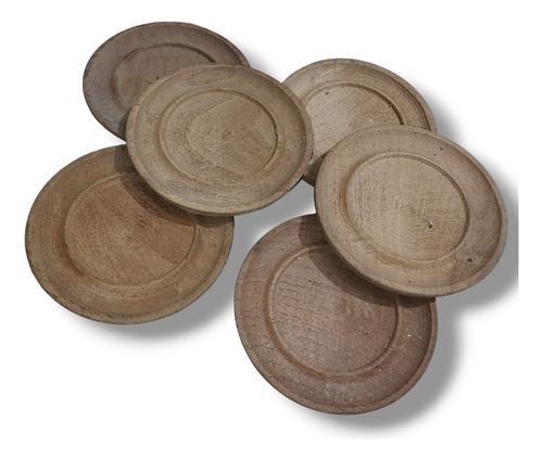 Plato Cavado Madera Algarrobo Apoya Taza O Vaso Platitos 