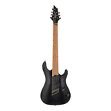 Guitarra Elétrica Cort Kx Series Kx307 Multi Scale De  Mogno 2018 Open Pore Black Com Diapasão De Ácer Assado