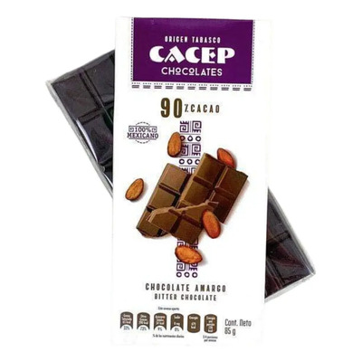 Barra de Chocolate Cacep Semi Amargo con 90% Cacao 85g | MercadoLibre