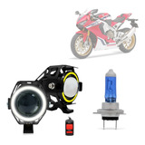 Kit Farol Milha U7 + Lâmpada Super Branca H7 Cbr 1000rr 2007