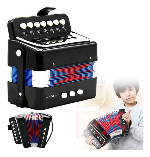 Mini Acordeon Infantil Con 7  Keys Juguete Musical Educativo