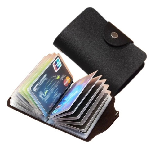 Billetera Cartera Cuero Tarjetero Organizador 24 Tarjetas