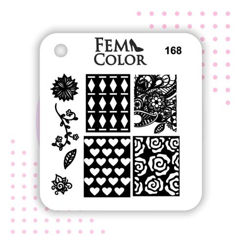 Placa Stamping Acrilico Lefemme Mod168 Local Flores