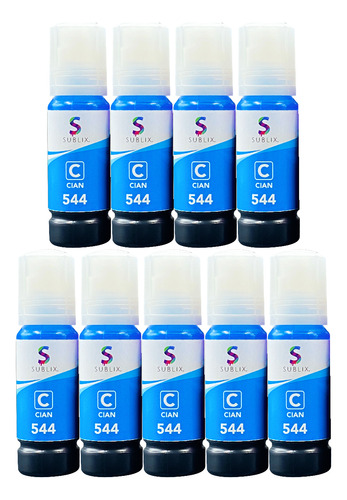 9 Botella Para Epson 544 L1210 L3210 L3250 Tinta Compatible