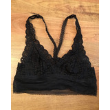 Precioso Top Bralette Victoria's Secret Encaje Negro Xs Orig