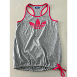 adidas Originals Remera Musculosa Ajustable Gris Fucsia