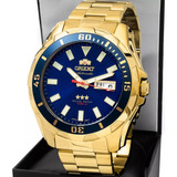 Relógio Orient Automático Masculino Dourado 469gp078f D1kx 
