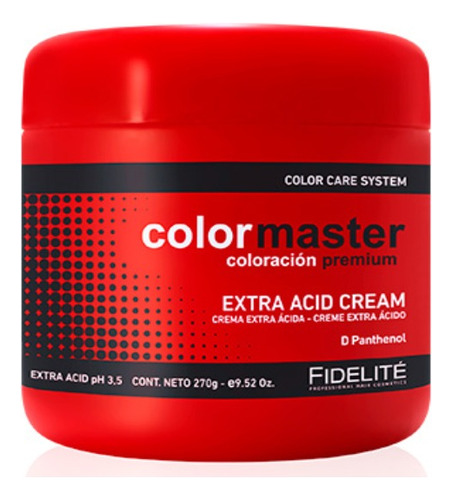 Fidelité Colormaster Crema Extra Ácida 270g Baño De Crema