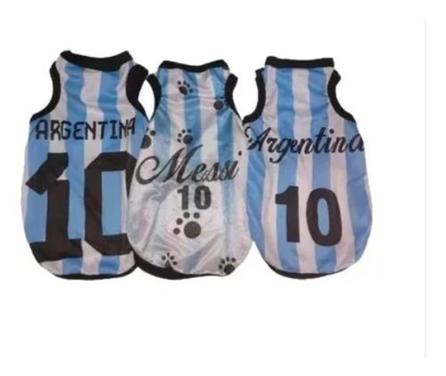 Camiseta Argentina Sin Mangas Para Perros Talle 5 Maxscotas 