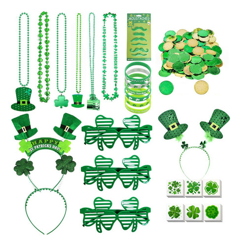 Fk Decoraciones Para El Día San Patricio Con Gafas Verdes Y