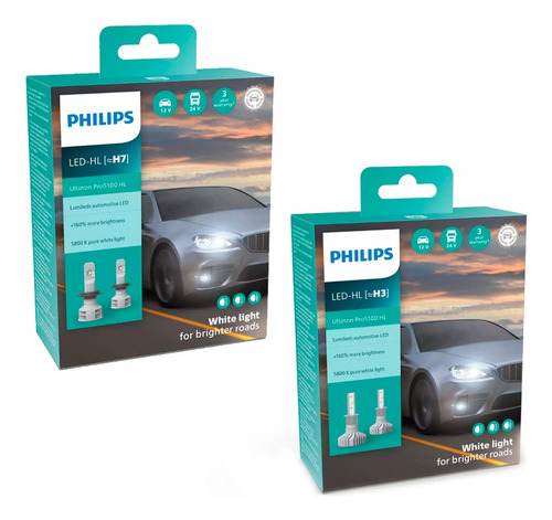 Kit Super Led Philips H7 + H3