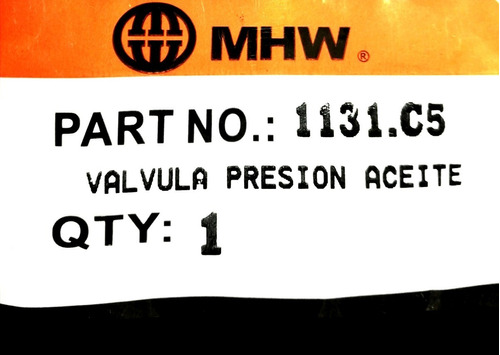 Valvula Presion Aceite Centautro Citroen C2 C3 Berlingo 1.6 Foto 7