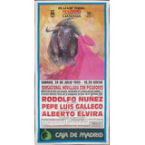 Afiche Corrida De Toros Plaza De Madrid Toreros Año 1993