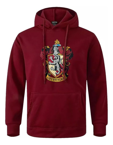 Blusa Moletom Casaco Canguru Premium Hogwarts Grifinoria