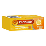 Suplemento En Efervescentes Bayer  Redoxon Vitamina C Sabor Naranja En Caja De 10g 10 Un