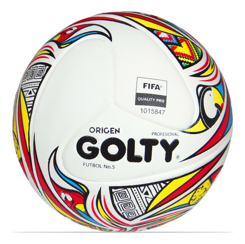 Balon Futbol Golty Profesional Origen Thermotech No.5-blanco