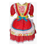 Vestido Infantil Festa Junina Xadrez Arraiá Quadrilha Menina