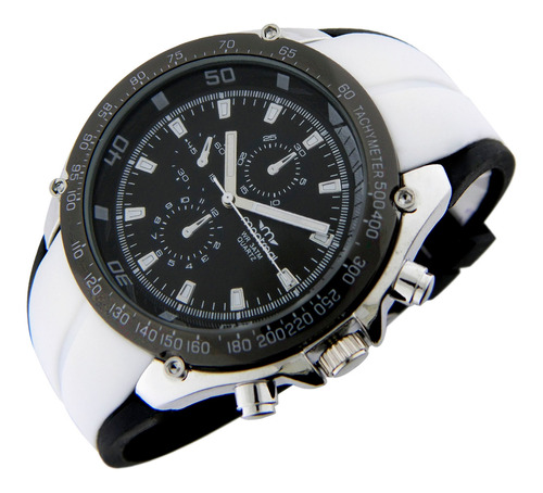 Reloj Montreal Hombre Ml1235 Agujas Luminosas Malla Caucho