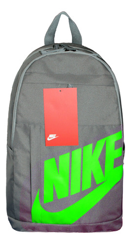 Mochila Nike Elemtal Sportwear Original Color Gris / Verde