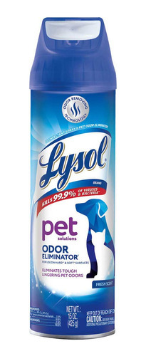 Desinfectante Antibacterial Lysol Pet Solution En Spray 425g