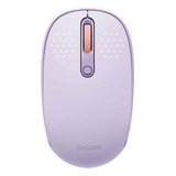 Baseus Mouse F01b Tri-mode Inálambrico Pórtatil Computadora Color Violeta