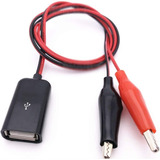 Pinzas De Cocodrilo A Cable Hembra Usb De 50 Cm (2uni)