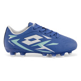 Zapato De Fútbol Niño Lotto - Solista Fg Azul Blanco