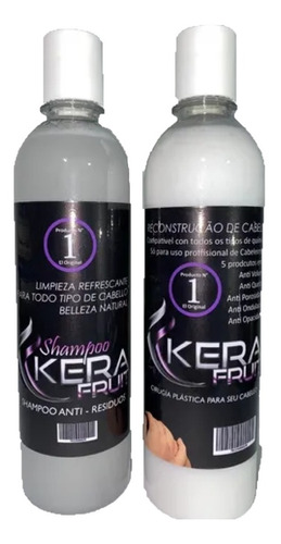 Cirugía Capilar Kerafruit 500ml + Shampoo Antiresiduos 