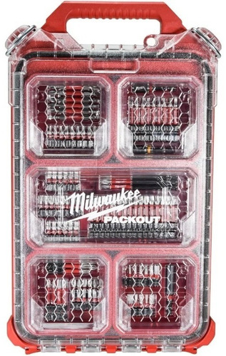 Caja Packout + 100 Puntas De Impacto Shockwave Milwaukee 