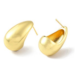 Aros Gota Baño De Oro Hipoalergénico Teardrop Stud Earrings
