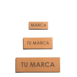 100 Etiquetas Ecocuero 4.5x1.5cm Marron C Corte/grabad Laser