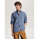 Camisa Regular Fit A Cuadros Azul Tommy Hilfiger