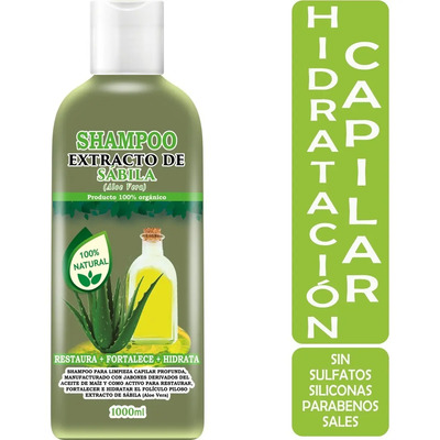 Shampoo Extracto De Sabila Hidratación Capilar 1 Litro
