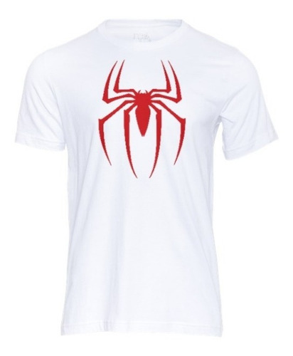 Playera Logo Spiderman En Rojo. Hombre Araña.