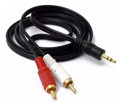 Cabo P2 Stereo Macho X 2 Rca Macho Dourado - 1,50mts