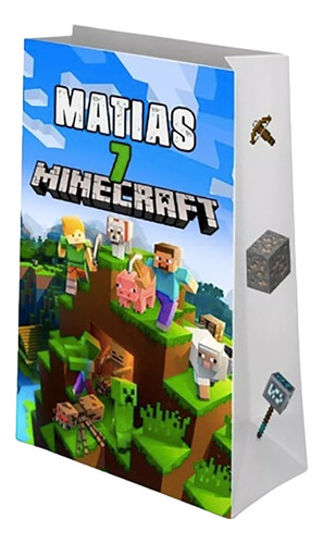 Bolsas Golosineras Personalizadas Minecraft X10