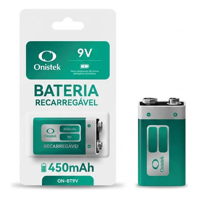 Bateria Onistek Recarregável On-bt9v - 1 Unidades 450mah | MercadoLivre