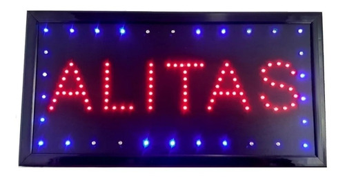 Letrero Alitas Led 48cm X 25cm Anuncio Luminoso